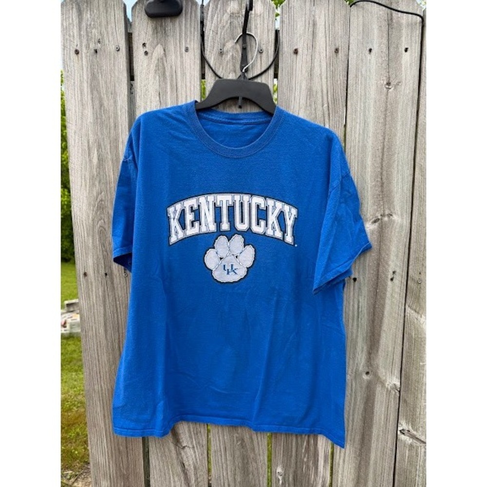 Kentucky Wildcats NCAA T-Shirt Royal Blue Embroidered Paw Print Logo Mens XL - Picture 2 of 2